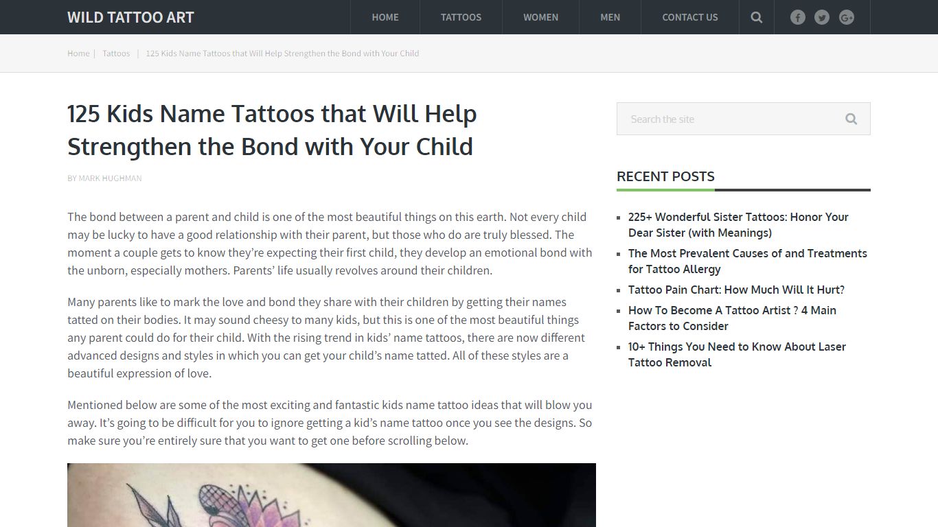 125 Kids Name Tattoos that Will Help Strengthen the Bond with Your ...